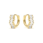 Pendientes acabado oro amarillo de 18k y Circonita Brillante - Miokel
