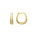 Pendientes acabado oro amarillo de 18k y Circonita Brillante - Redi
