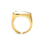 Anillo con Madreperla Blanca acabado oro 18k - Sune