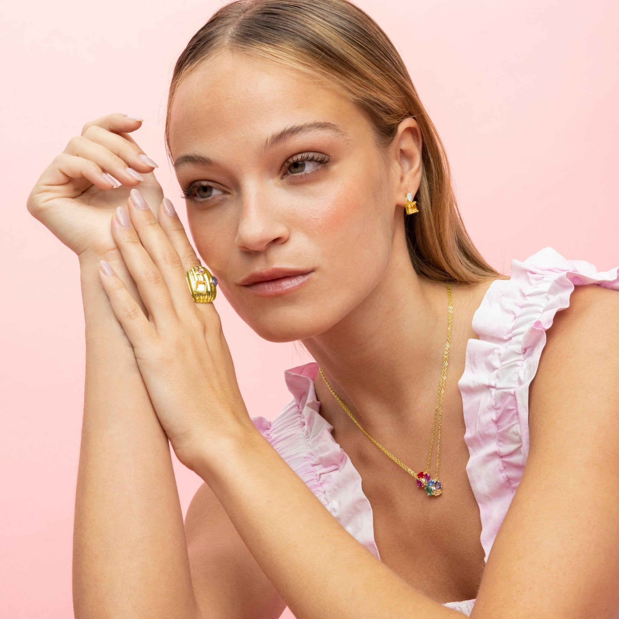 Anillo acabado en oro amarillo 18k - La Petite Sophie