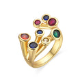 Anillo con Lacado Negro acabado oro 18k - Yter - La Petite Sophie