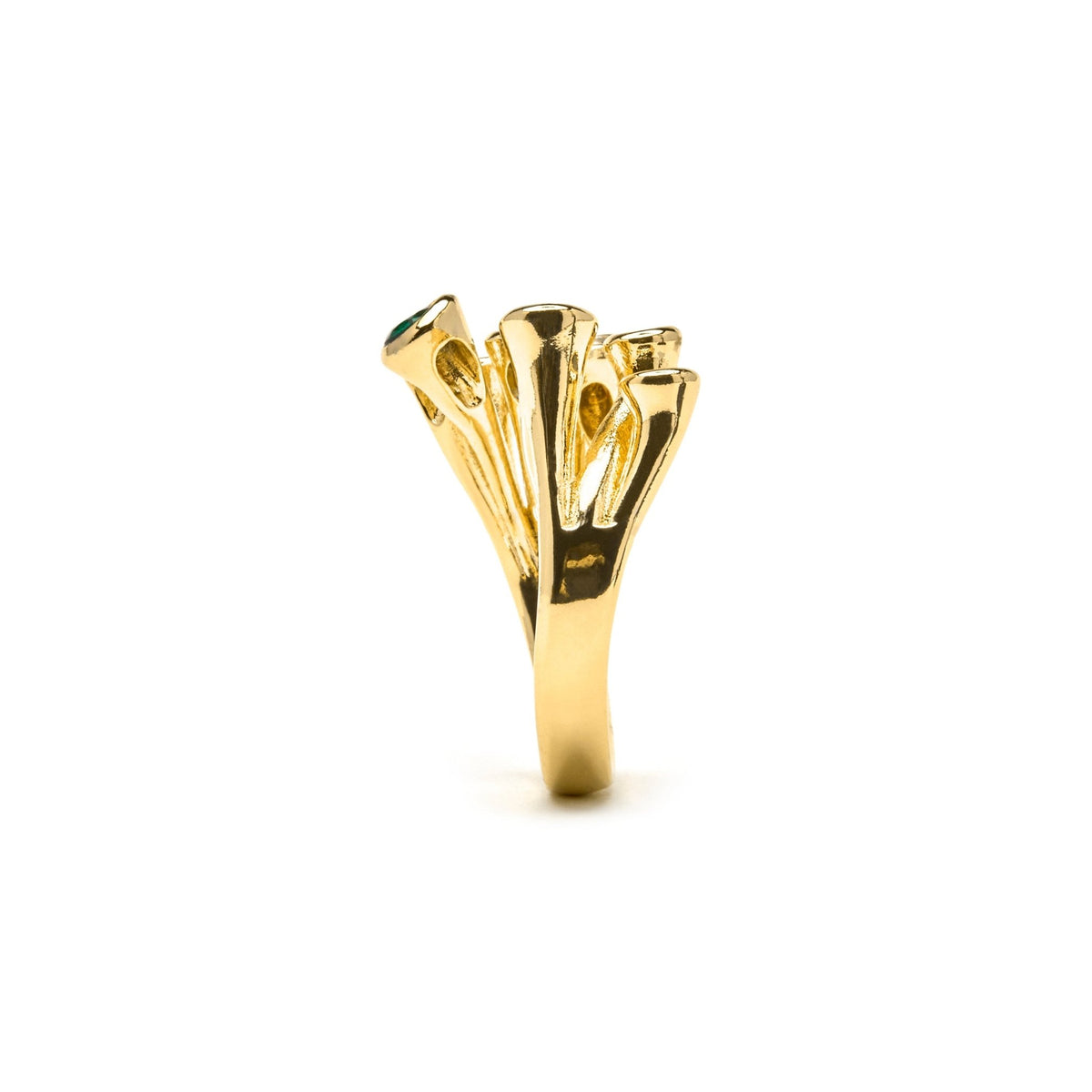 Anillo con Lacado Negro acabado oro 18k - Yter - La Petite Sophie