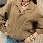 Anillo Crema con selenita berenjena SAIRA - La Petite Sophie