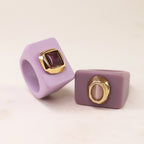 Anillo mujer color lavanda con selenita - La Petite Sophie