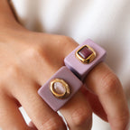 Anillo mujer mora con selenita - La Petite Sophie