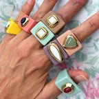 Anillo para mujer color mint madreperla - La Petite Sophie