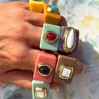 Anillo para mujer color mint madreperla - La Petite Sophie