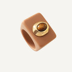 Anillo para mujer color moka ojo tigre - La Petite Sophie