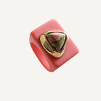Anillo para mujer color rosa chicle con unakita - La Petite Sophie