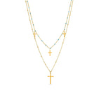 Collar acabado en oro amarillo 18k