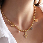 Collar corto FAITH CADENA BOLITAS