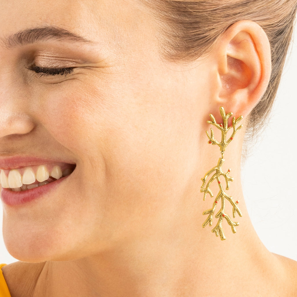 Pendientes acabado oro 18k - Ikuzol - La Petite Sophie