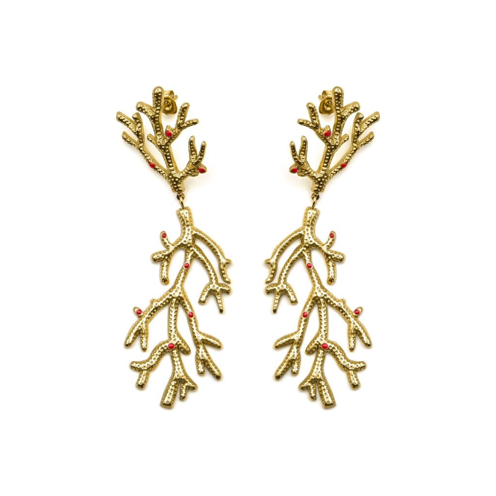 Pendientes acabado oro 18k - Ikuzol - La Petite Sophie