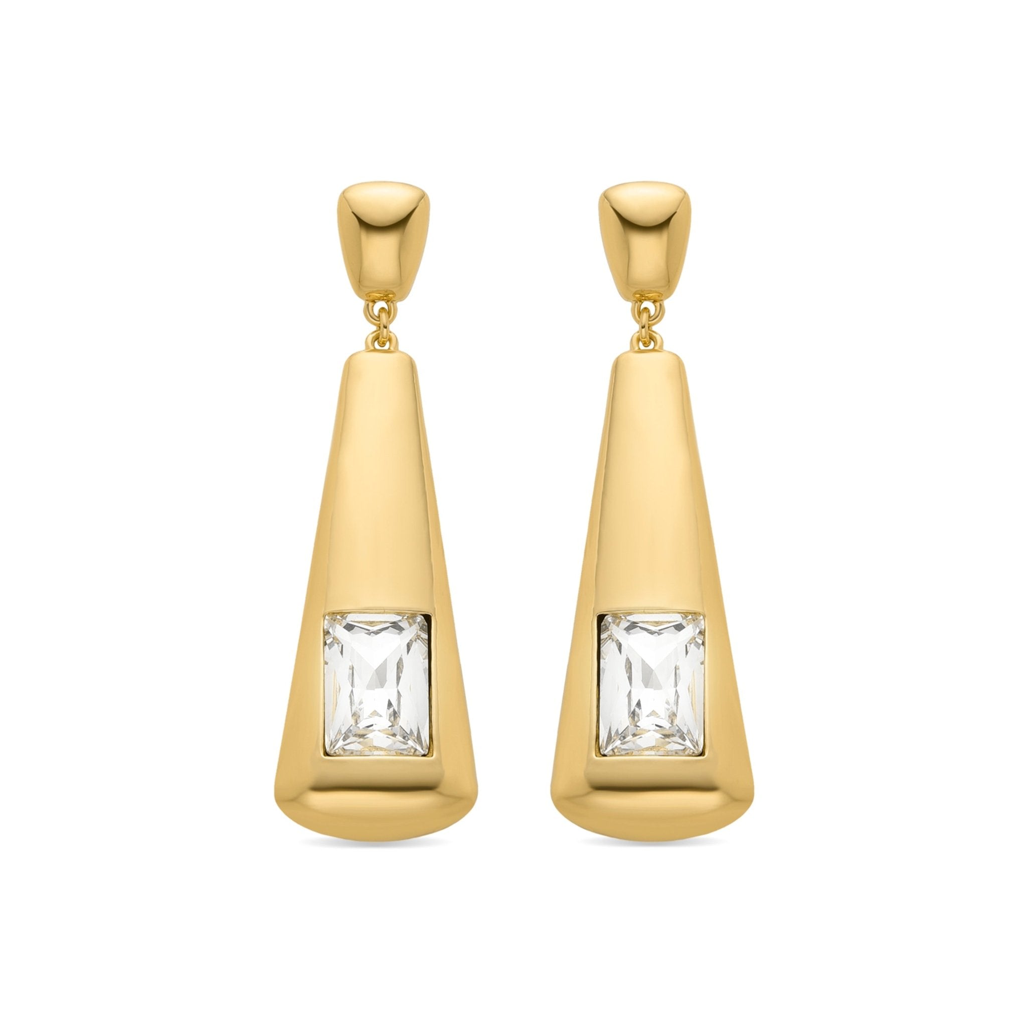 Pendientes acabados en oro amarillo 18k