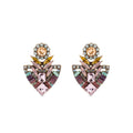Pendientes con Cristal Multicolor acabado oro 18k - Aphuat - La Petite Sophie