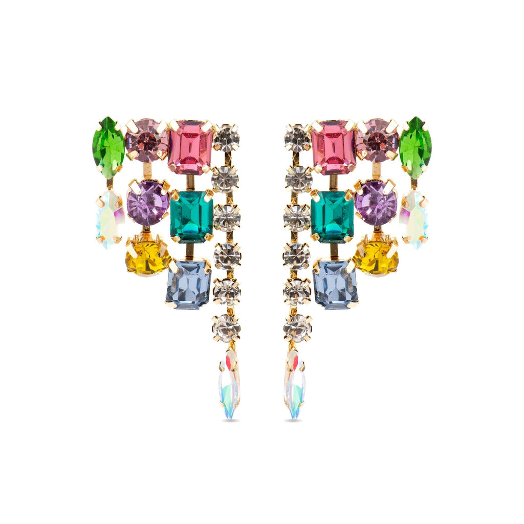 Pendientes con Cristal Multicolor acabado oro 18k - Shamwa - La Petite Sophie