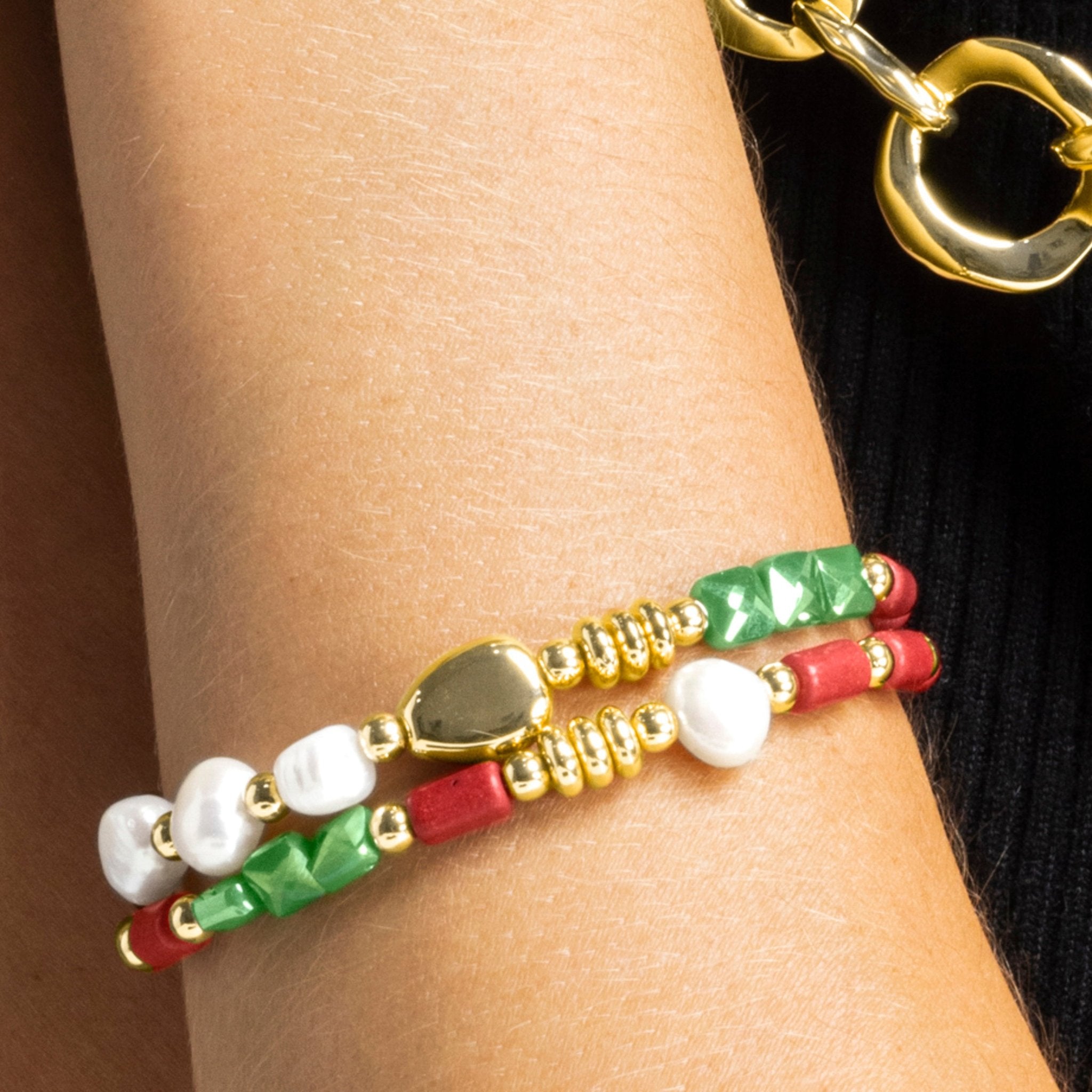Pulsera con Perla Blanca acabado oro 18k - Kany - La Petite Sophie