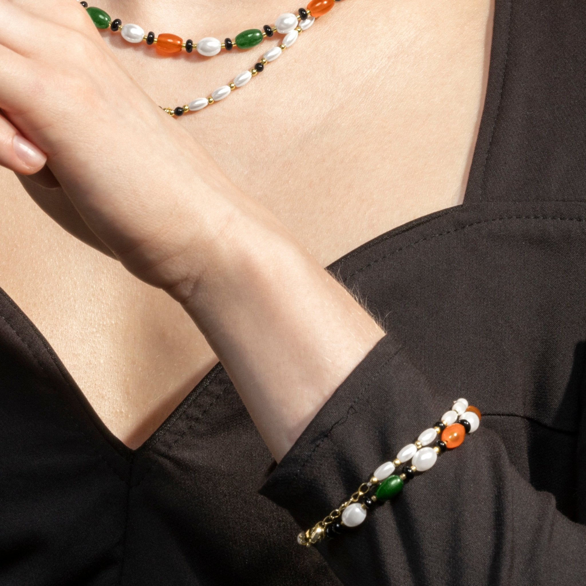 Pulsera con Perla Blanca acabado oro 18k - Zizi - La Petite Sophie