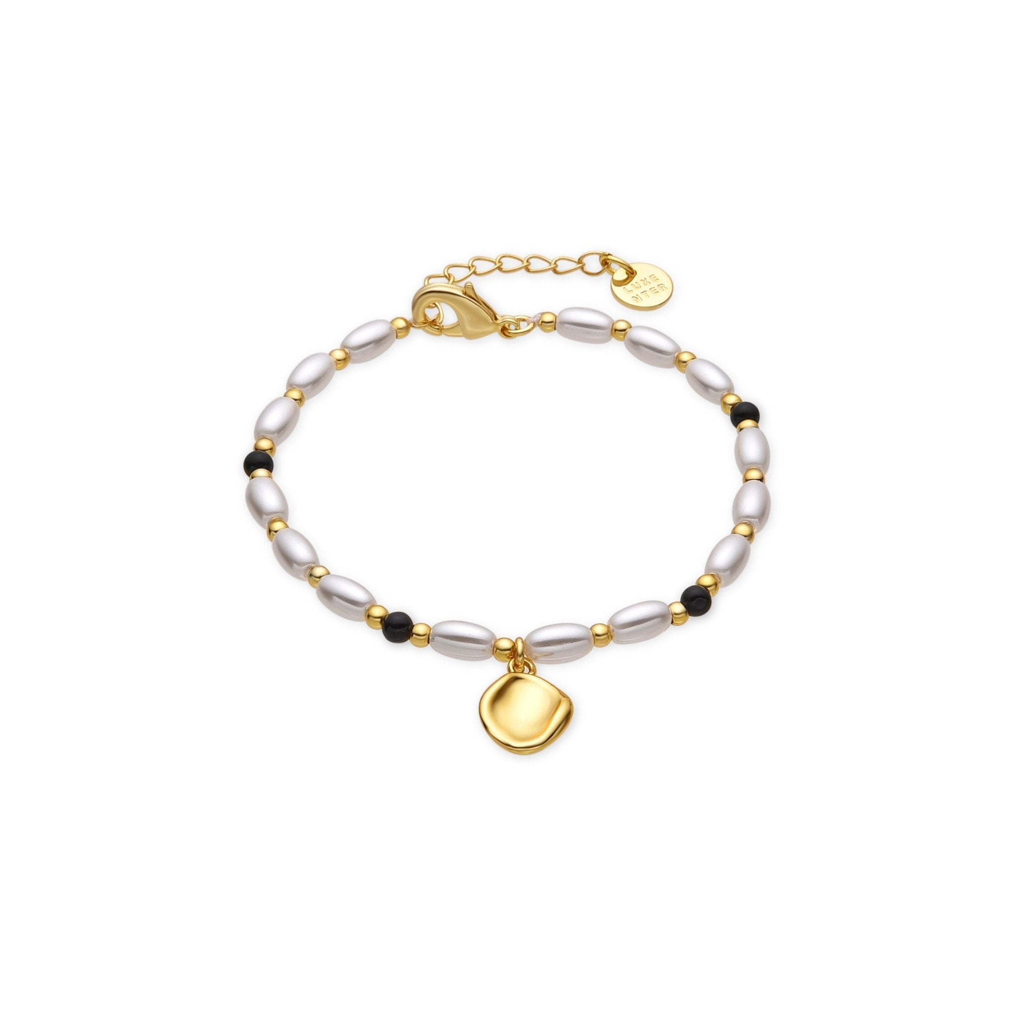 Pulsera con Perla Blanca acabado oro 18k - Zizi - La Petite Sophie