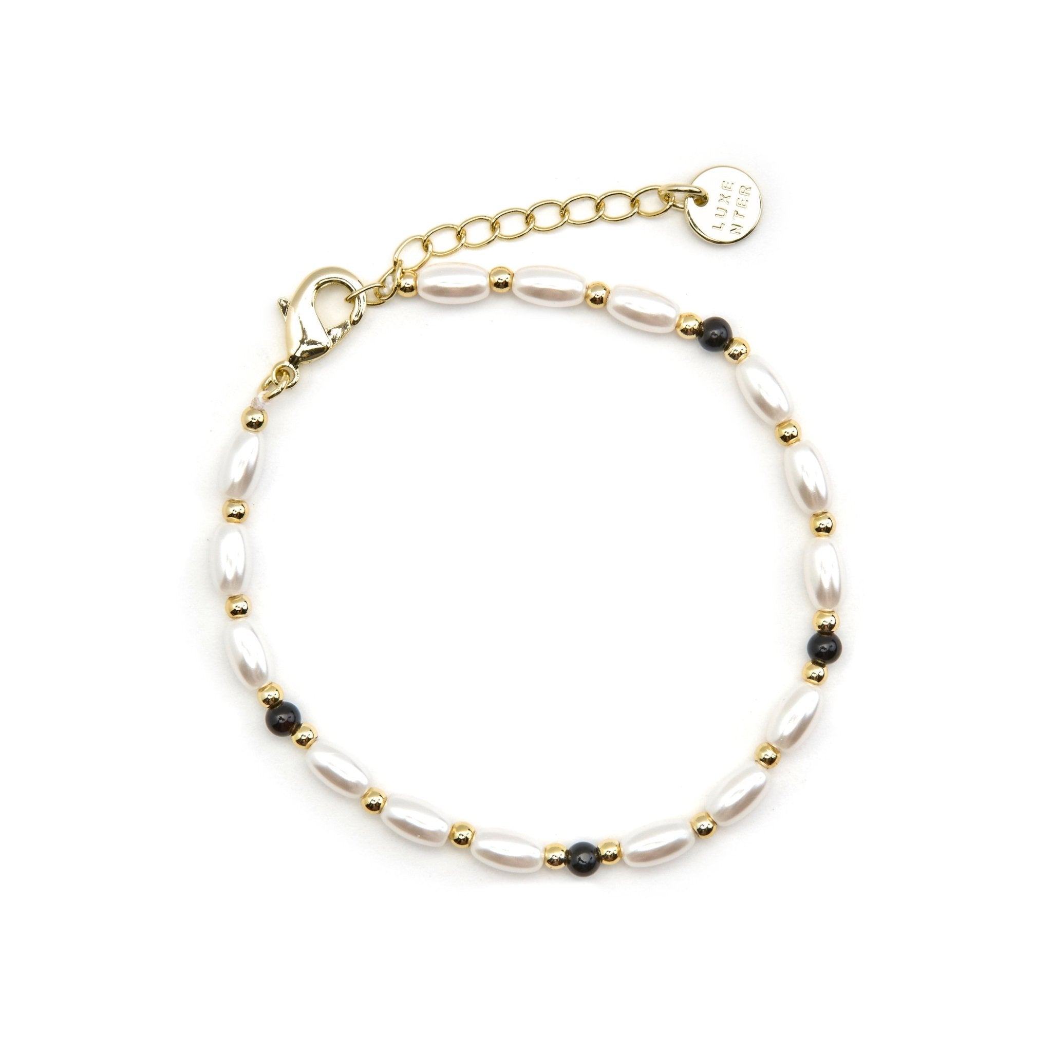 Pulsera con Perla Blanca acabado oro 18k - Zizi - La Petite Sophie